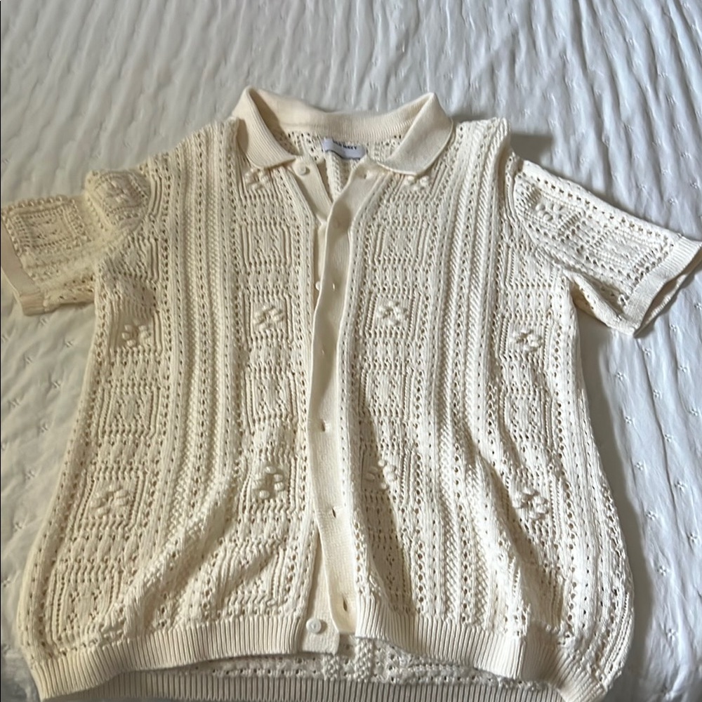 Old Navy Cream Knit Men's Shirt